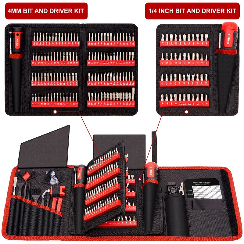 STREBITO Precision Screwdriver Set 191-Piece Multi-Bit Screwdriver 1/4 Inch Nut Driver Home Improvement Tool Electronic Repair Kit for Computer  iPhone  Laptop  PC  Cell Phone  PS4  Xbox  Nintendo - Image 5